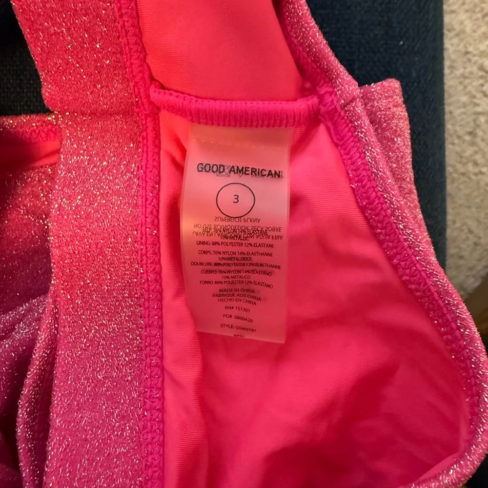 Good American Glittery Pink Bikini Bottom - Picture 4 of 4
